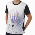 Balloon Adventure T-Shirt, Pastel Dreamy Flight by Dew's