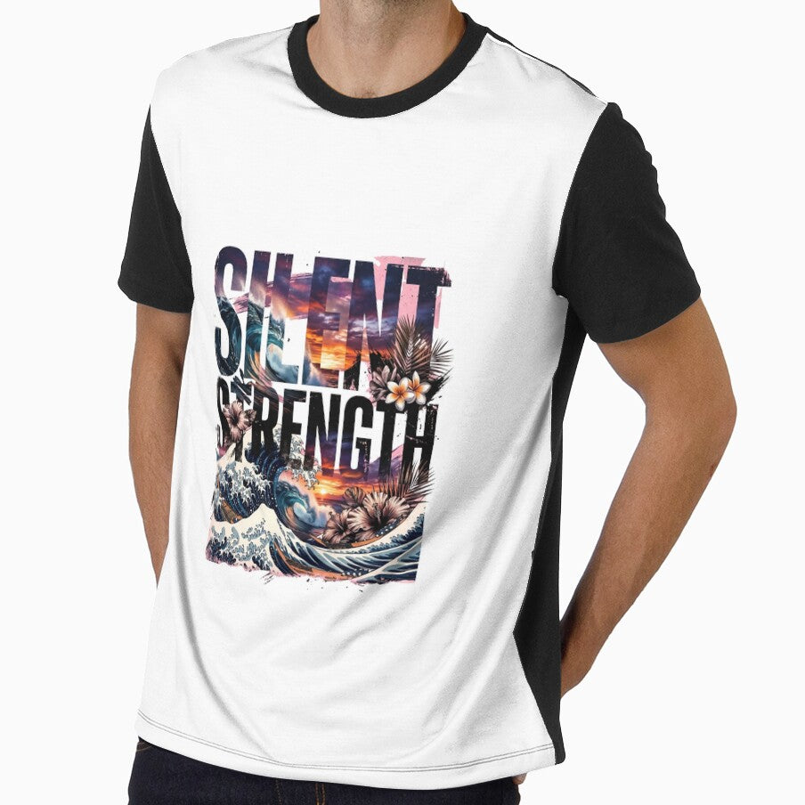 Silent Strength Christian Typography Shirt – Inspirational Faith Based Masculine T-Shirt for Strong Christian Men by pngfaithstudio
