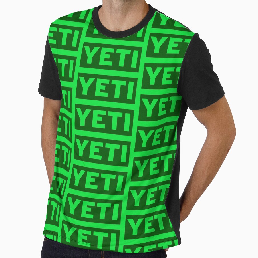 Yeti cool outdoors camping box logo bright neon green by Kludoman