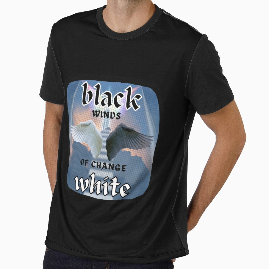 Dark Grunge Streetwear Aesthetic - Black White Wings by Digitalme Designs