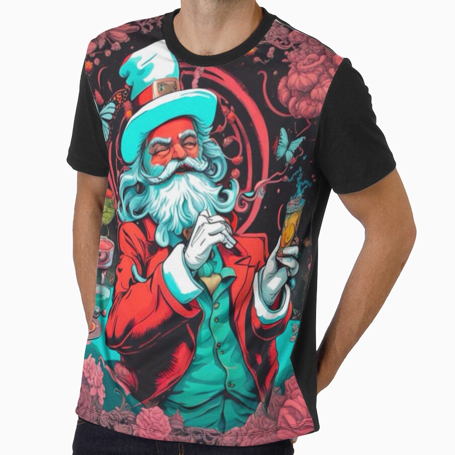 Santa Smoking Opium with Butterflies by zepdu4