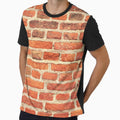 Red vinatge Brick wall pattern photography  - Brick print by anzus13carlett