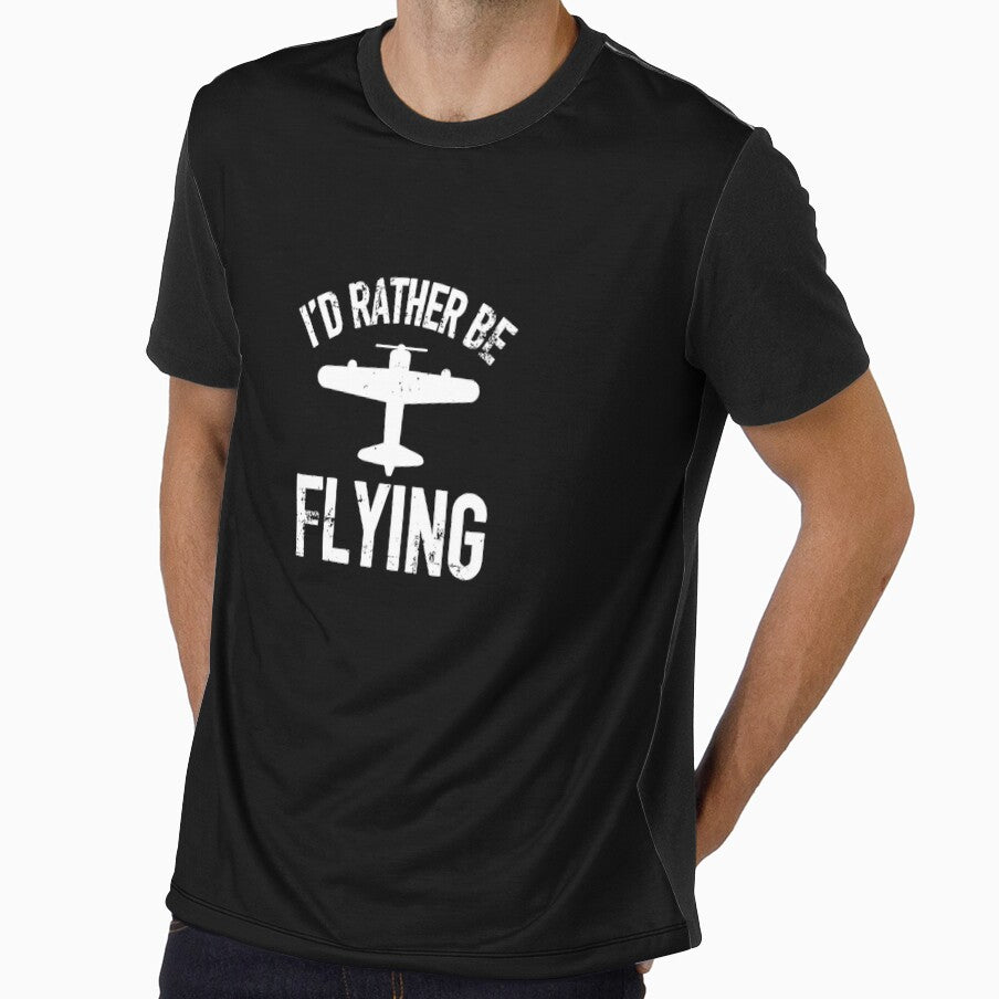 Id Rather Be Flying Airline Pilot Pullover Hoodie by rturuytuyt