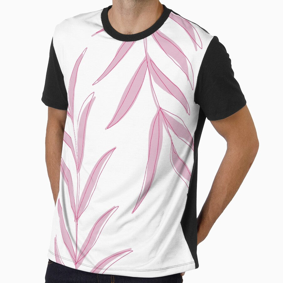 "cute bohemian minimalist pink leaves" by tudoo