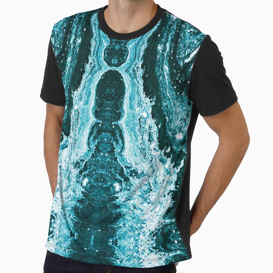 Symmetry in black turquoise white by Psilographics