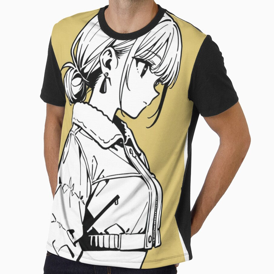 Fashion - Woman in White Puffer Jacket Low Bun Anime by AnimeShin
