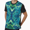 Symmetrical play of colors in blue-green 2.0 by Psilographics