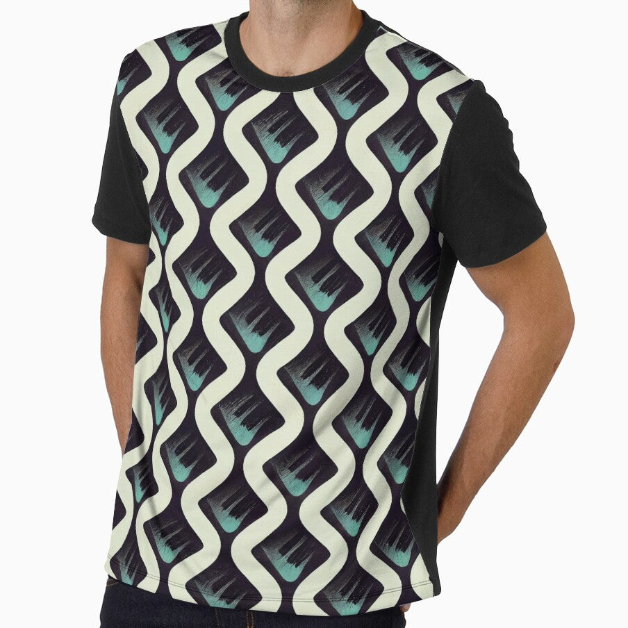 Blue and black abstract pattern by Aitelier