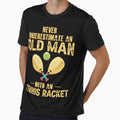 Cool Tennis gift For Grandpa Men Tennis Player Racket by hasanmasud