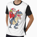Dinosaur T rex Christmas Santa Boys Men Girls Xmas Squad For Men Women by CherishWi
