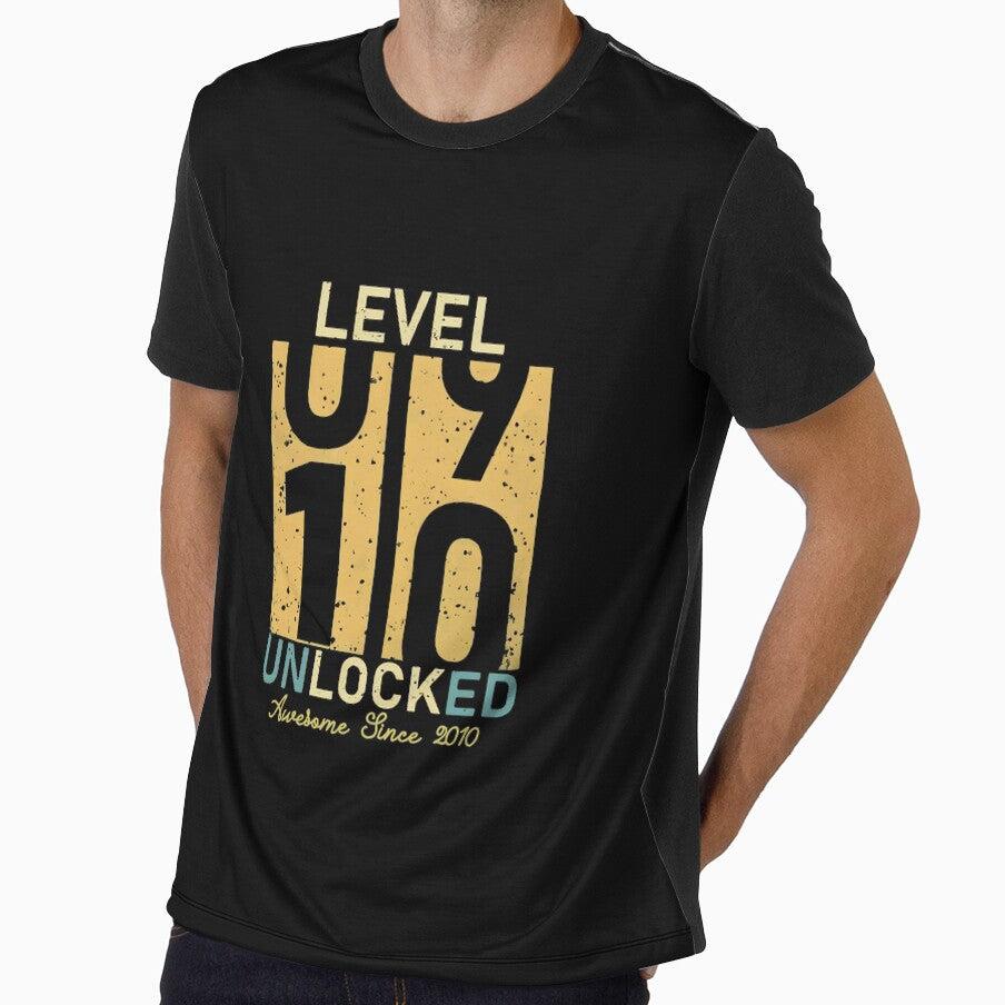 Level 10 Unlocked Awesome Since 2010 10th Birthday Gift by OlyvieArt