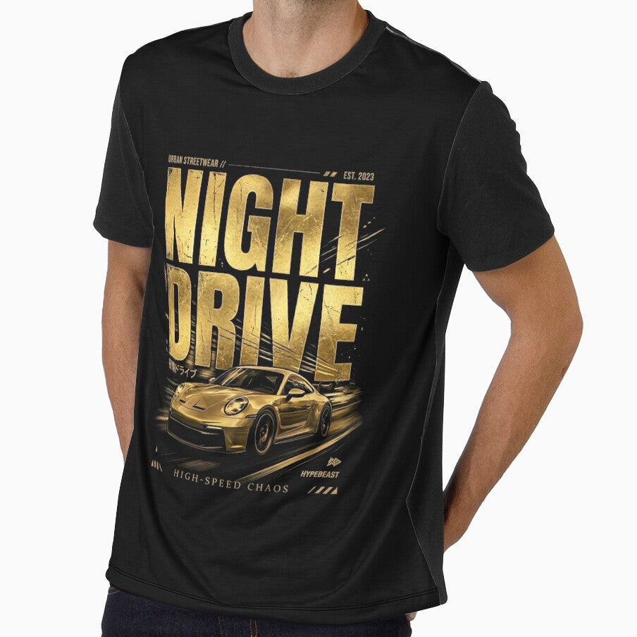Night Drive Gold Streetwear by OKstreetwear
