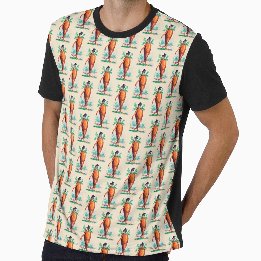 Funny Carrot Man Vintage Illustration by el-padre