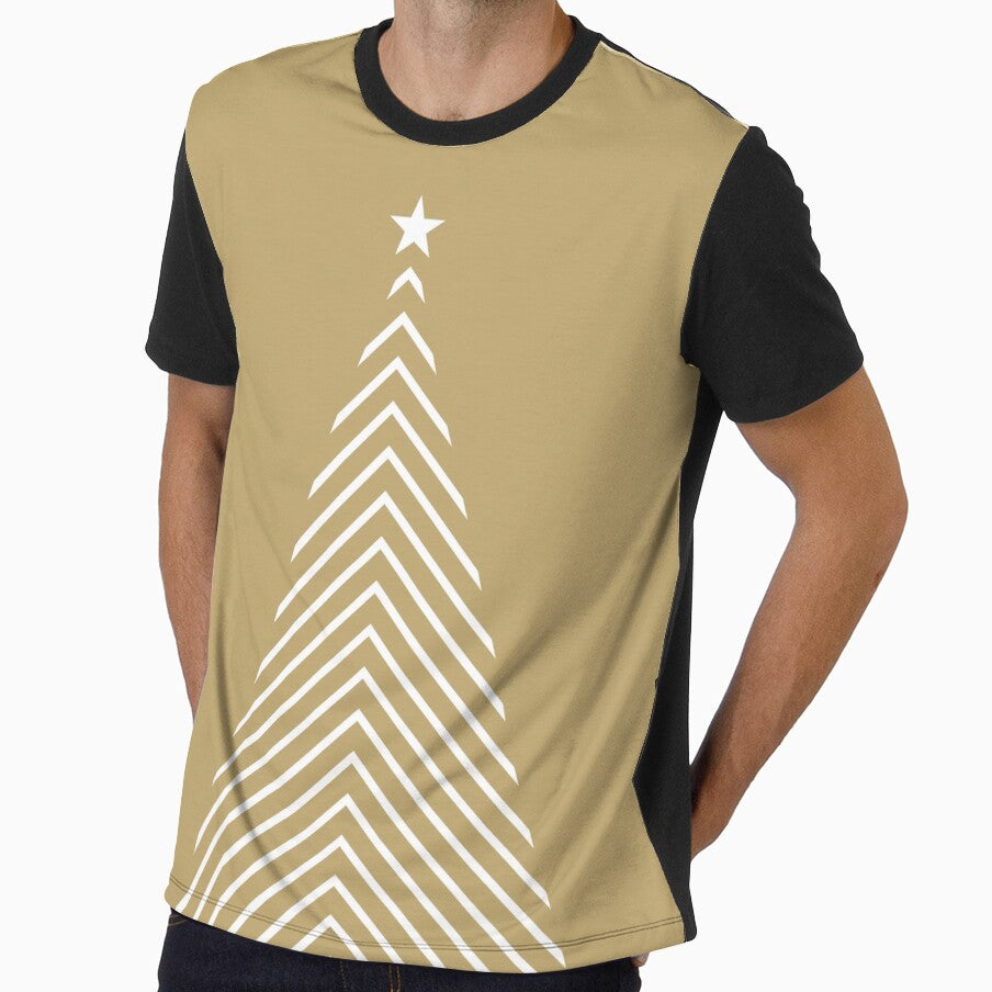 Minimal Christmas Tree - on Gold by boltjesdesign