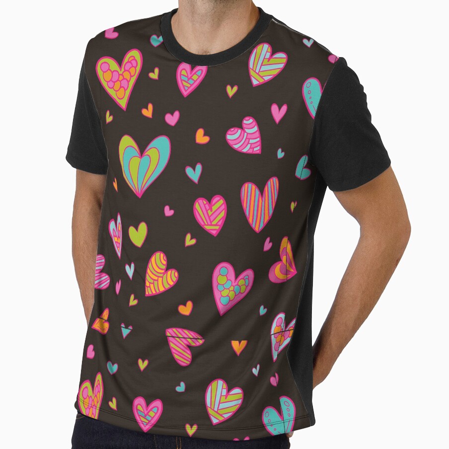 Minimal Colorful Love Pattern by ExploreTheStore