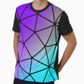 Holographic midnight purple gradient with geometric pattern by Tanuja  Sharma