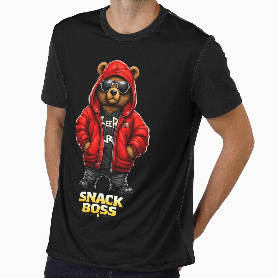 Snack Boss Streetwear Bear Hoodie & T-Shirt Design by Kevin Shearer