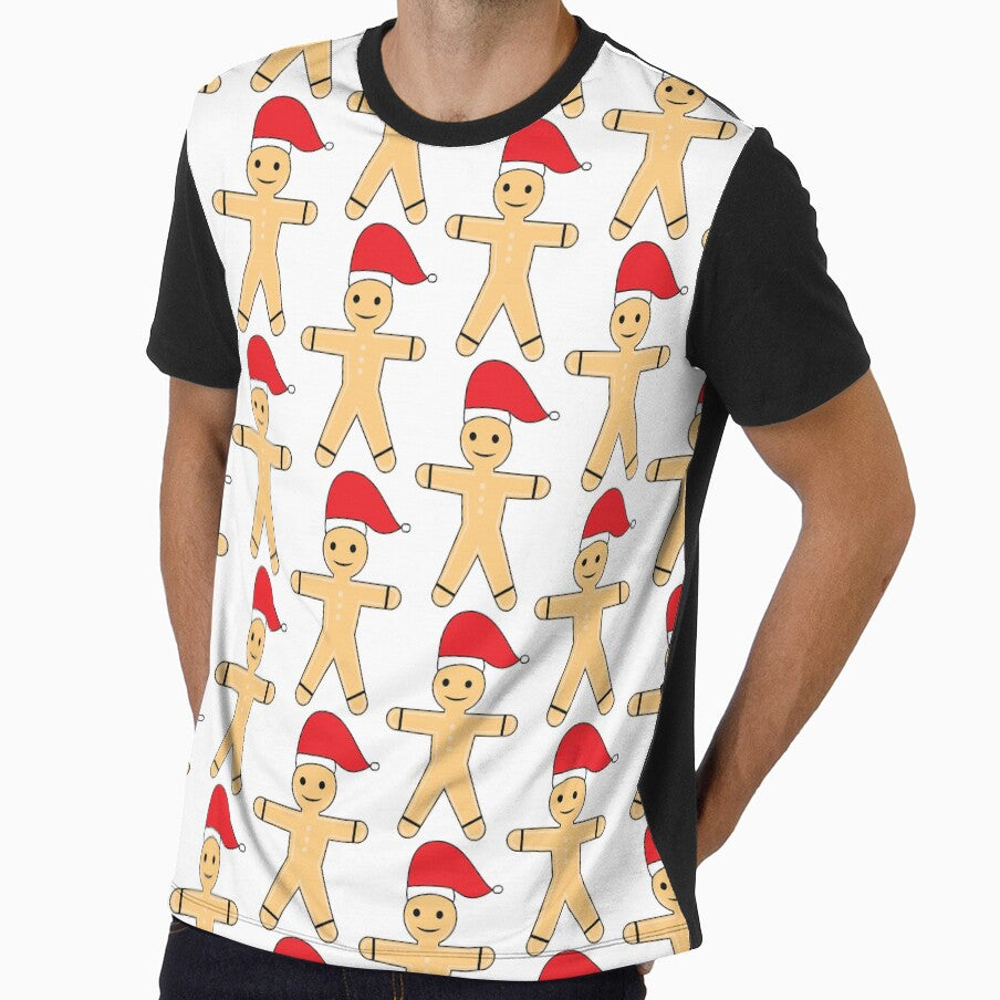 gingerbread man icon t-shirt | gingerbread t-shirt by KARTICK DUTTA