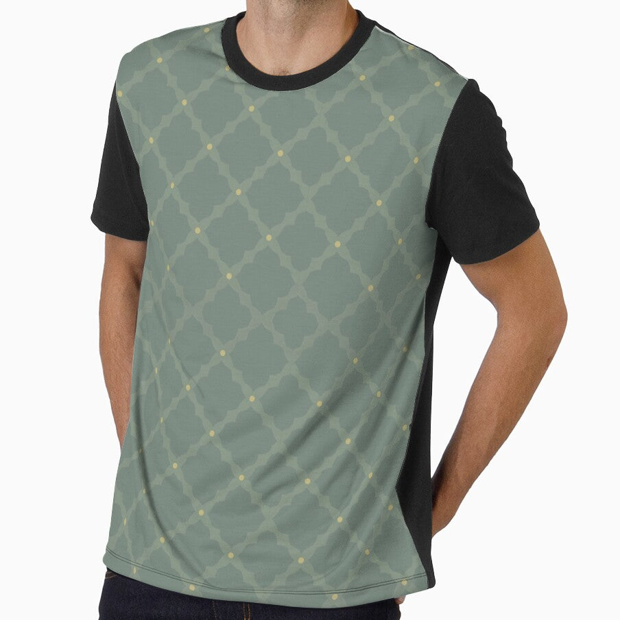 Deep Sage Minimal Lattice Pattern Elegant Style by yara.lahdo
