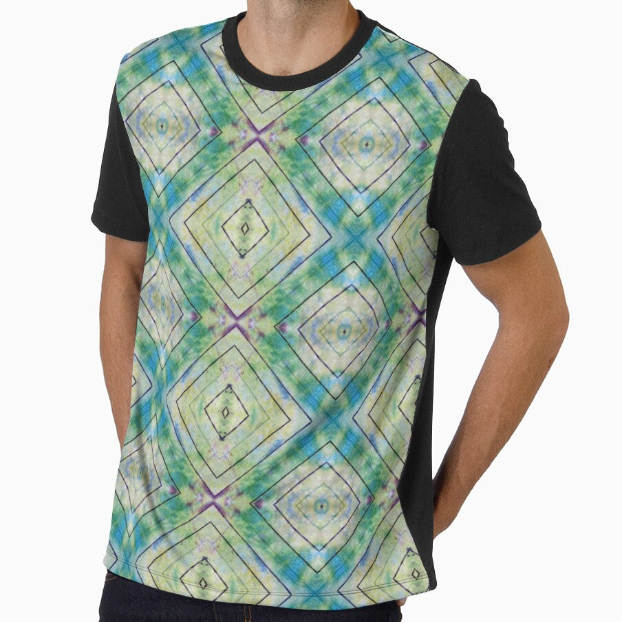 Blue and Green Ocean of Squareness  Tie Dye by ShowMePride