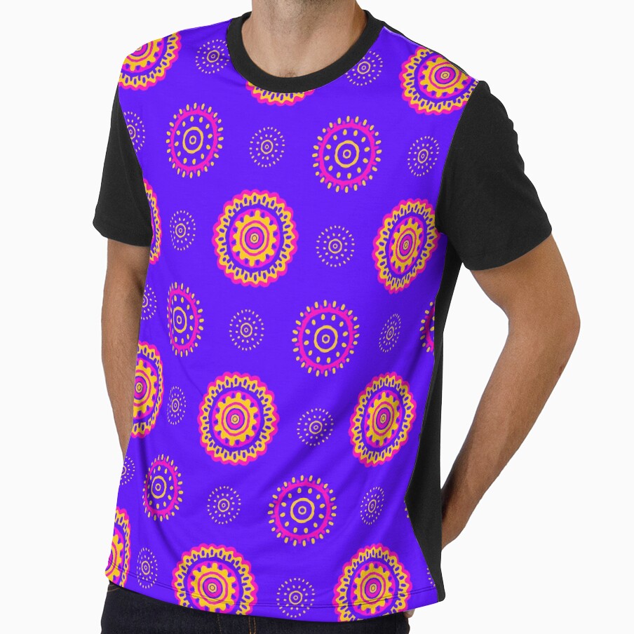 bold boho  purple summer garden mandala by findlost