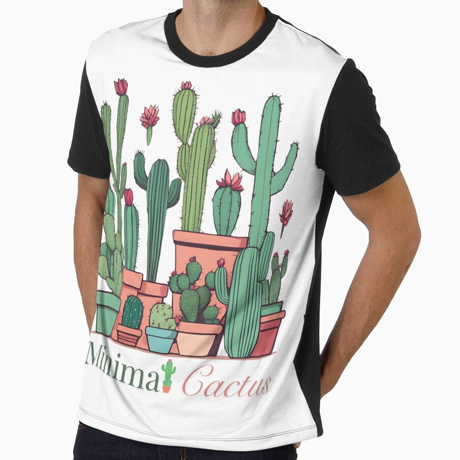 Minimal cactus T-shirt by VIVIFYSHOP