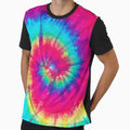 Tie dye, colorful tie dye pattern, spiral tie dye print by Orianah