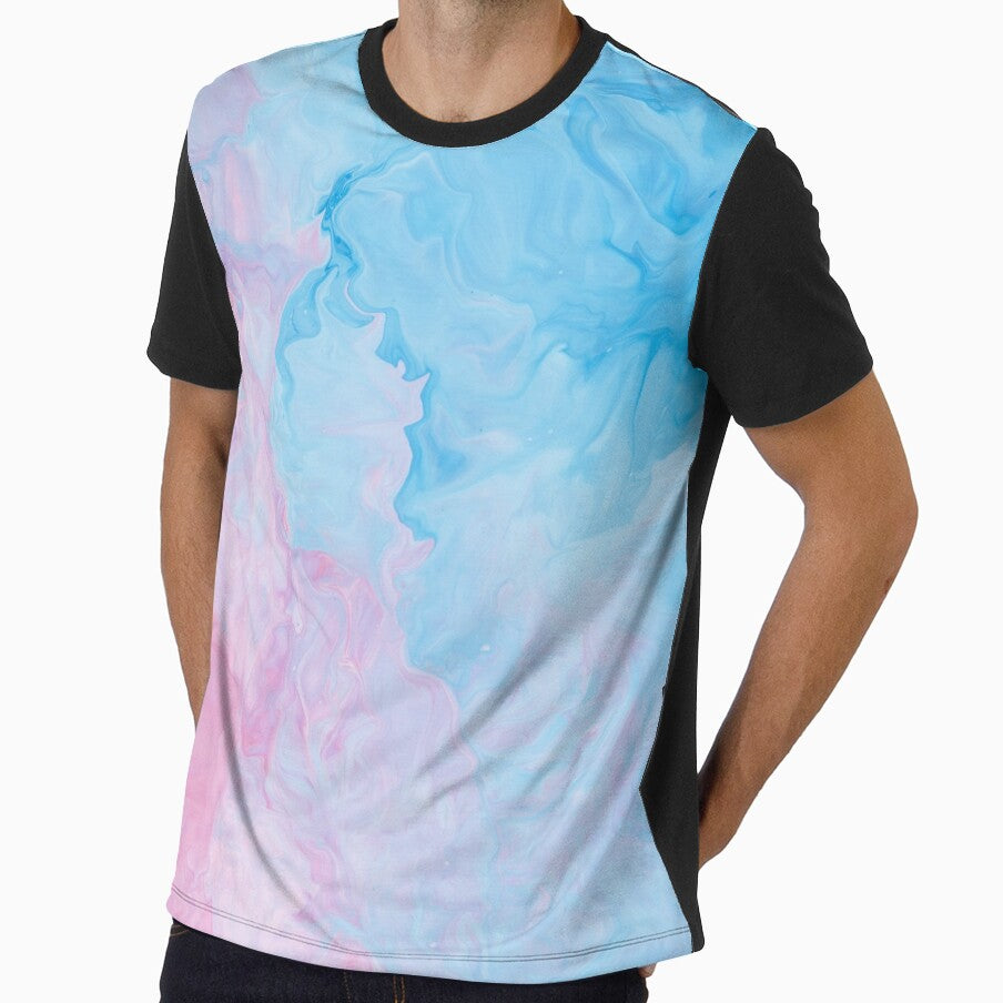 Pink & Blue Marble, Cotton Candy Dream Watercolor by newburyboutique