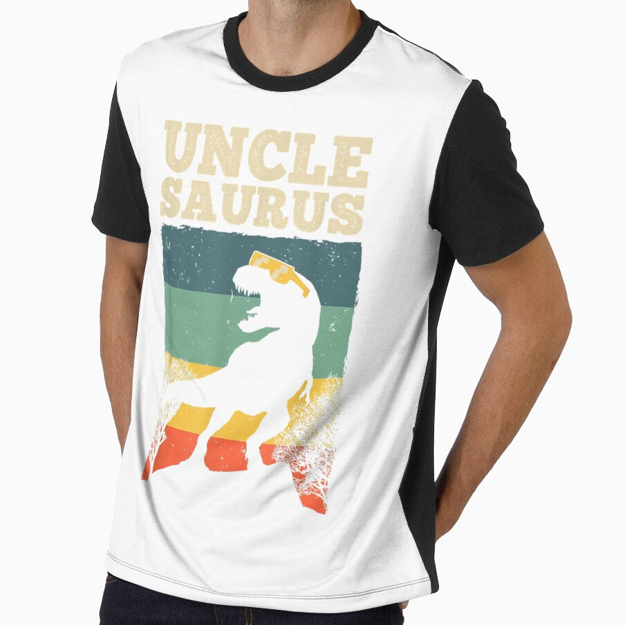 Cool Uncle Design For Uncle Men Family Great Uncle Dinosaur  Retro Glass by XzavierHolland