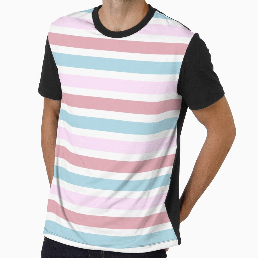 Light Blue and Pink Stripes by Dreaming-Cocoon