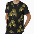 ginkgo, yellow on black by blankshirt