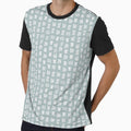 Triad Lines in White on Sage Green by Meena-and-Fox