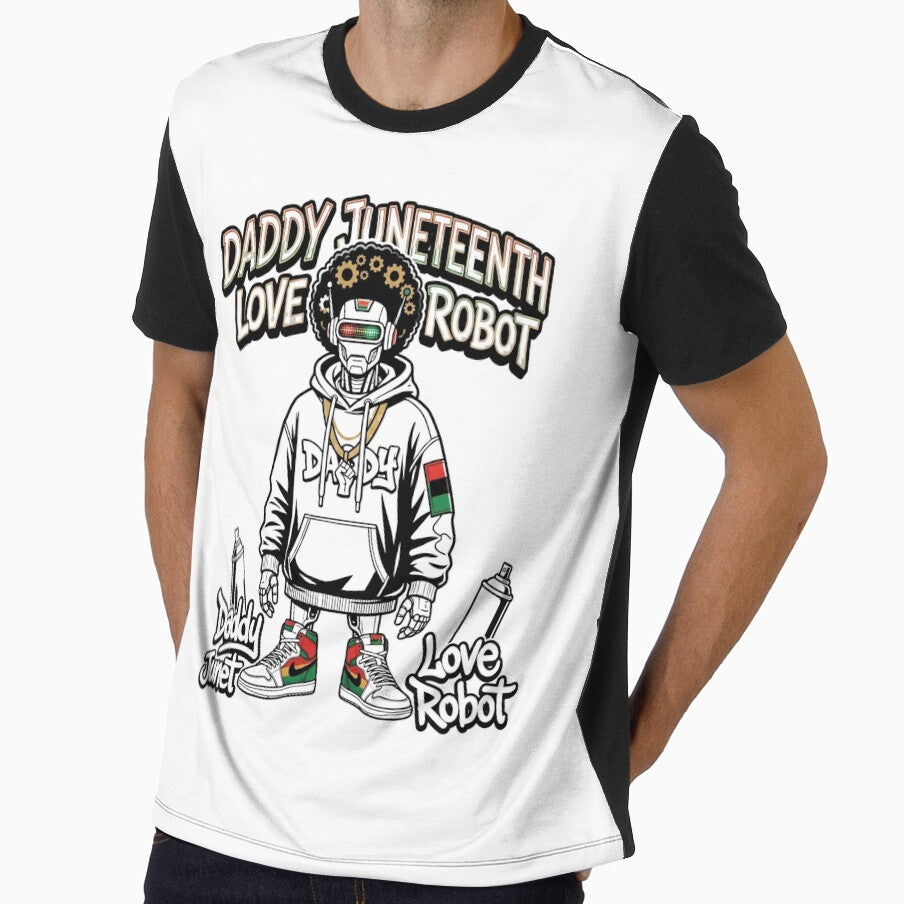 Minimal Daddy Juneteenth Love Robot Inspirational Freedom Typography Design for Modern Culture Lovers by Im-Ara