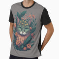 Vintage cat with flowers by Ersha-Design