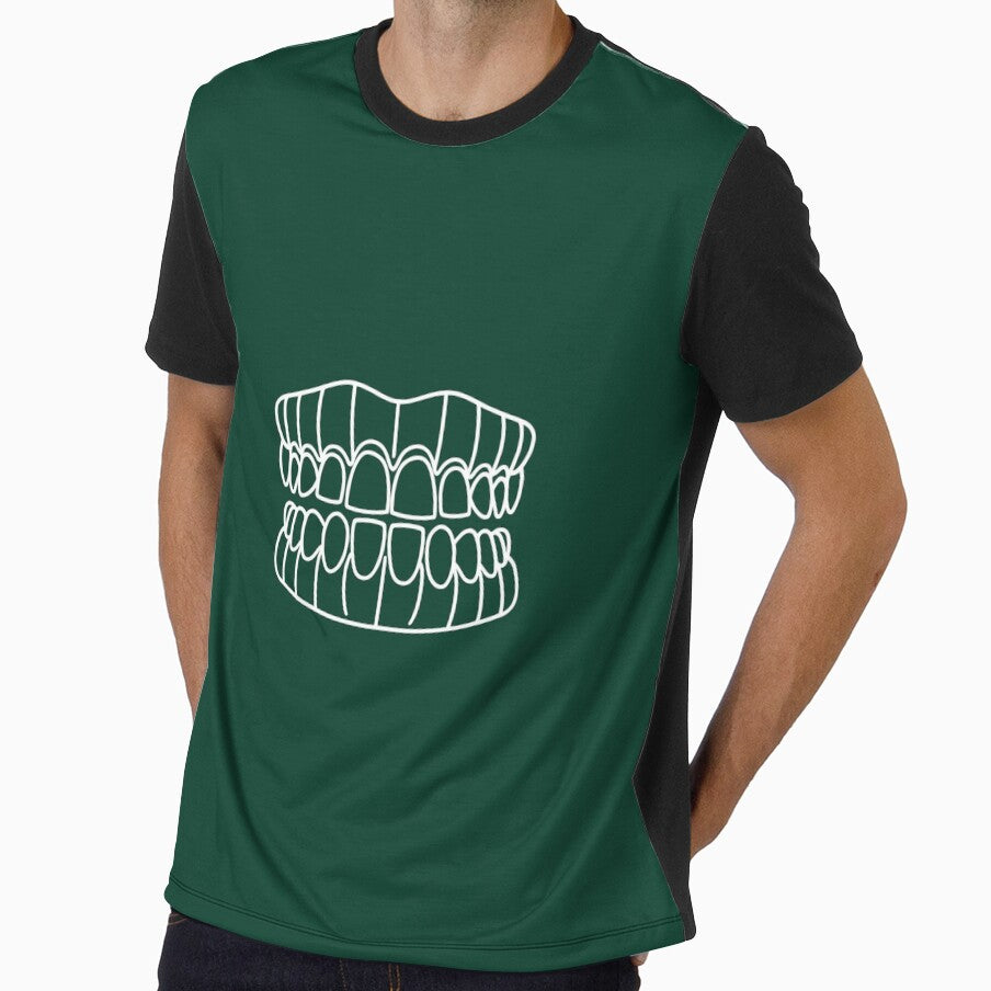 Vintage Aesthetic Tooth Diagram T-Shirt – Dental Art Graphic Tee by Golden-flower22