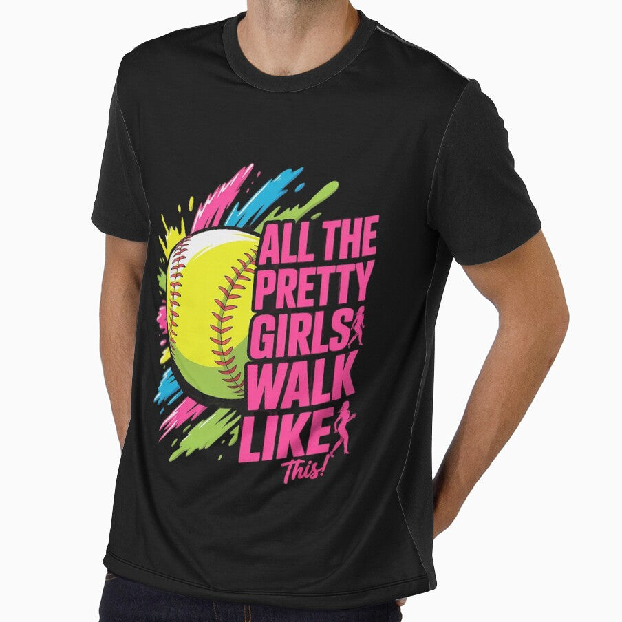 All The Pretty Girls Walk Like This Softball Player Women by ReefNight