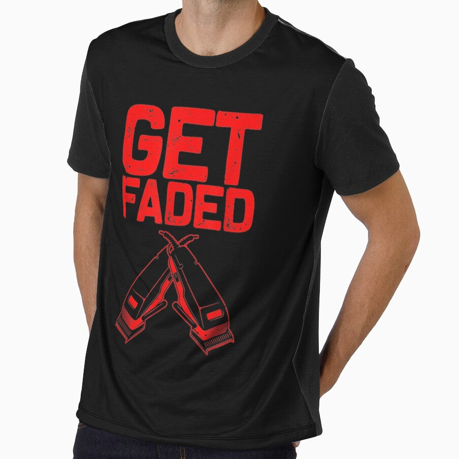 Funny Get Faded Barber Gift For Men Women Cool Hairstylist by fishingcat19