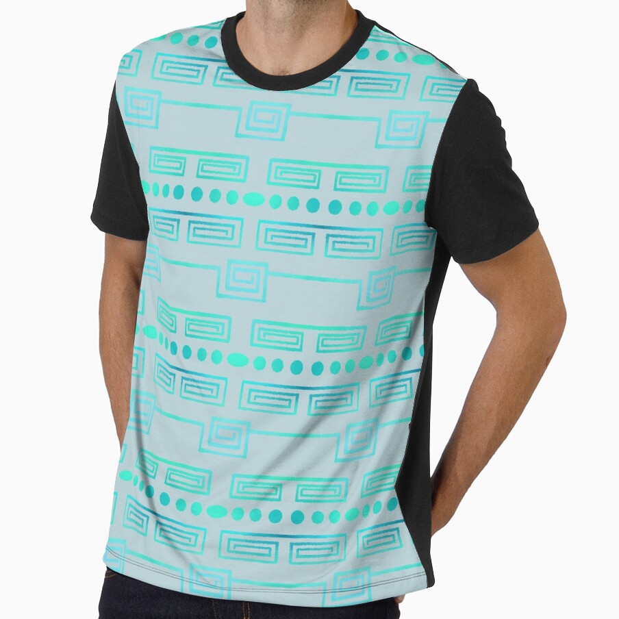 Gradient Greek Keys and Dots by JaygiesDesign