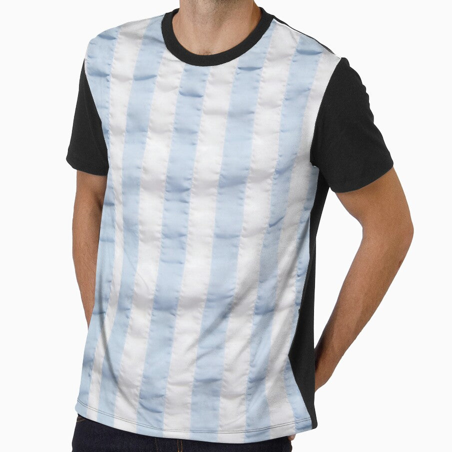 Light Blue and White Striped Fabric Texture by Boundless PixelForge