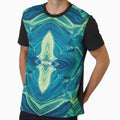 Symmetrical play of colors in blue-green by Psilographics