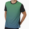 Gradient Peacock Green And Blue Print by tshirtsandme