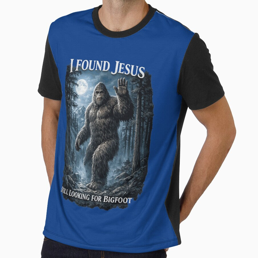 I Found Jesus Still Looking for Bigfoot Patriotic Dad by cherylcarney