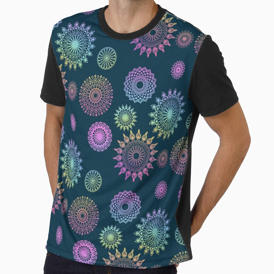 Gradient Mandalas on Navy by JaygiesDesign