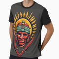 Mayan Warrior Mask with Crossed Blades & Sun | Elysium Echoes Icon by Shift-Bloom