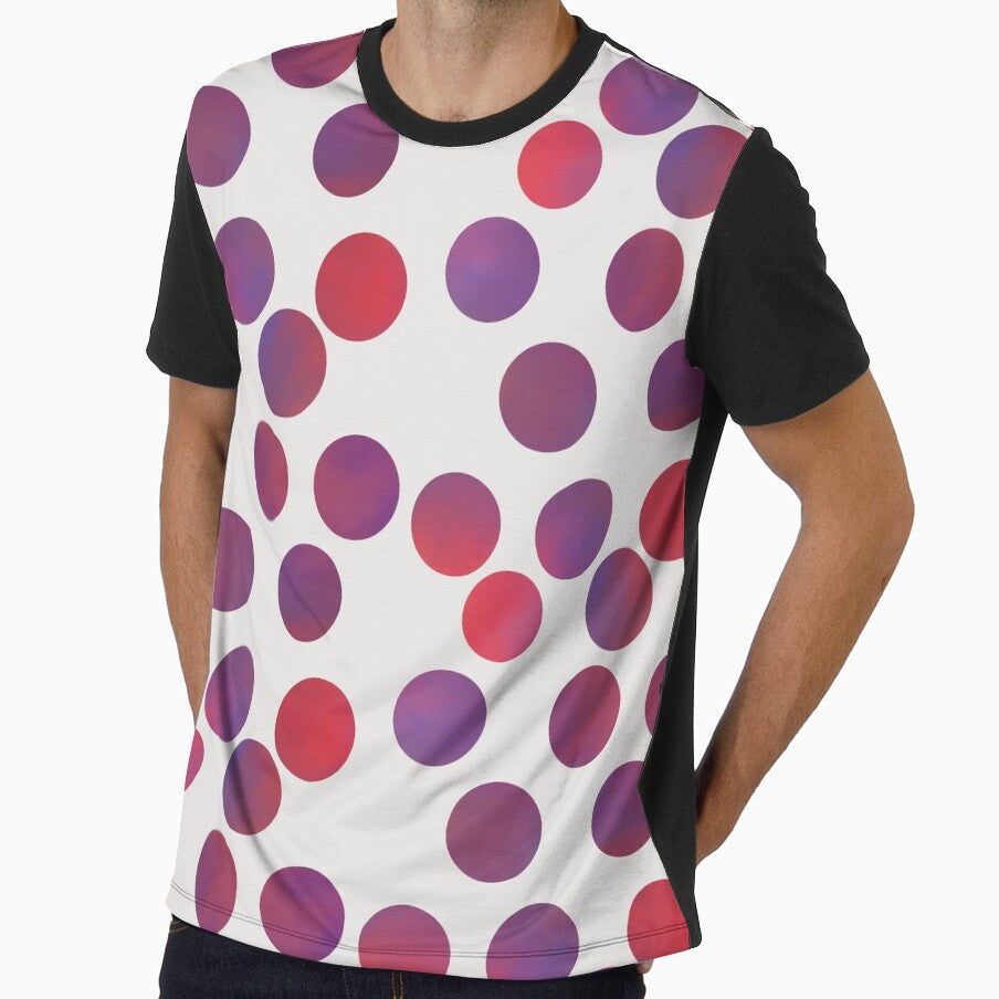 Red and Purple Gradient Polka Dots by JaygiesDesign