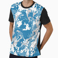 Abstract Blue White Exclusive Pattern by LIRAZ ZIV