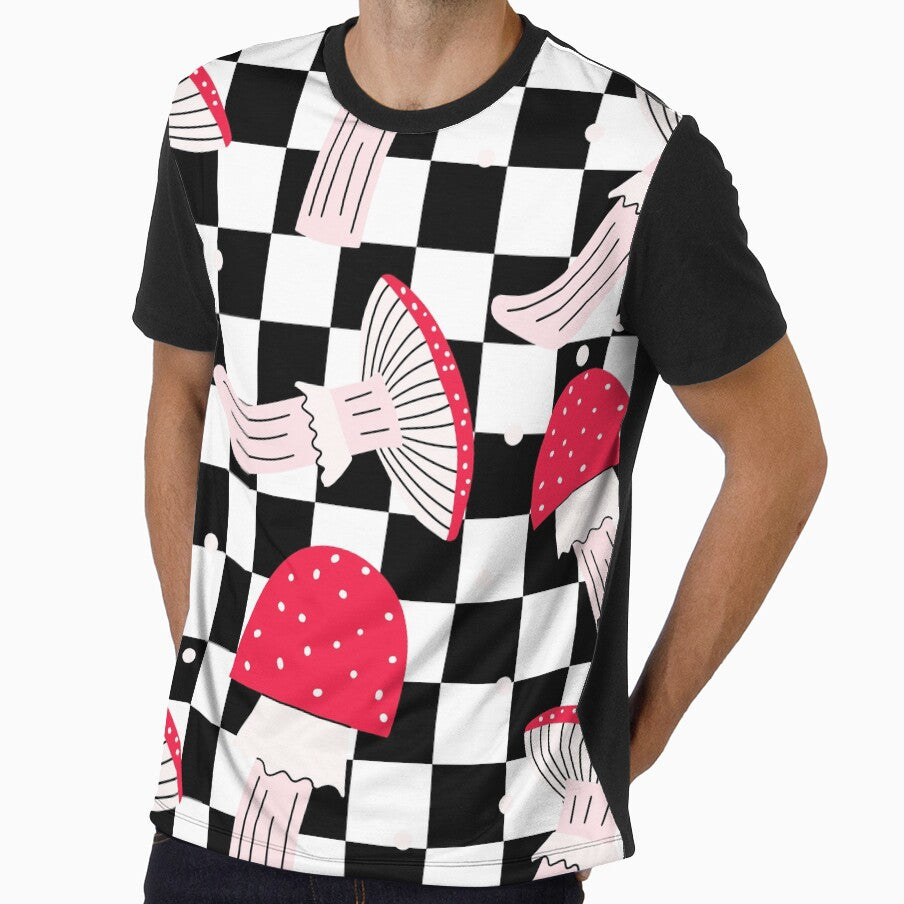 Mushroom Checkered Pattern by BettySpicer