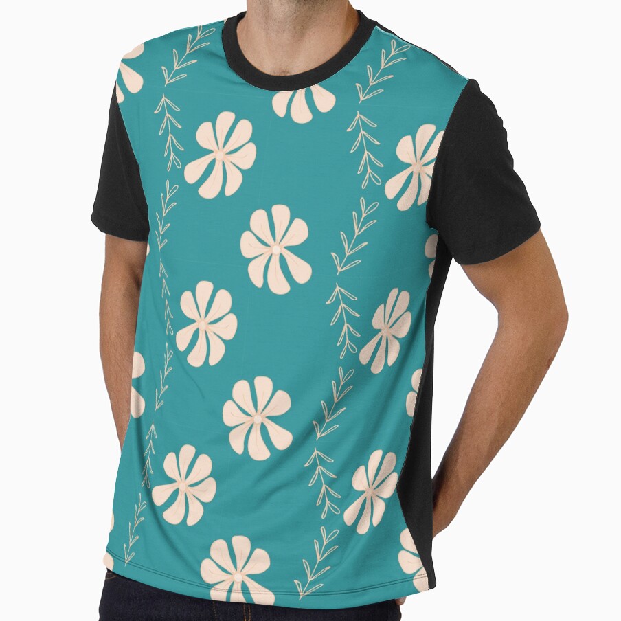 Teal blue summer flowers by SerahO