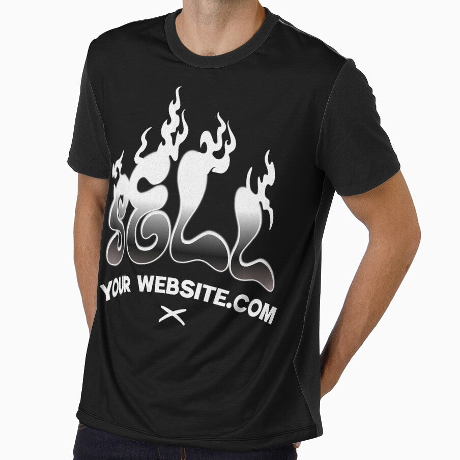 Streetwear SELL Graphic  Retro Chrome Flame by Evaevonechi