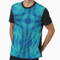 Symmetrical design in blue-turquoise by Psilographics